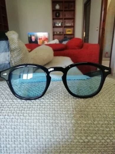Óculos de sol redondos com lentes matizado, Brand Design, Party Show, Moda