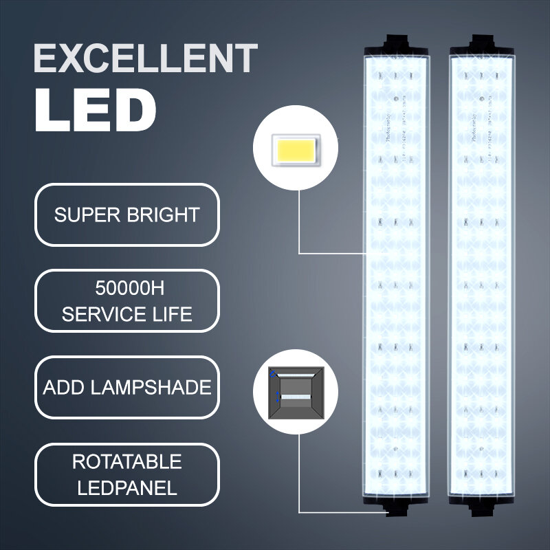 LED Lightroom Dimming Folding Softbox, Home Photo Studio Box, Tenda Leve com Contexto de 4 Cores para Produto, 40cm, 60cm, Novo