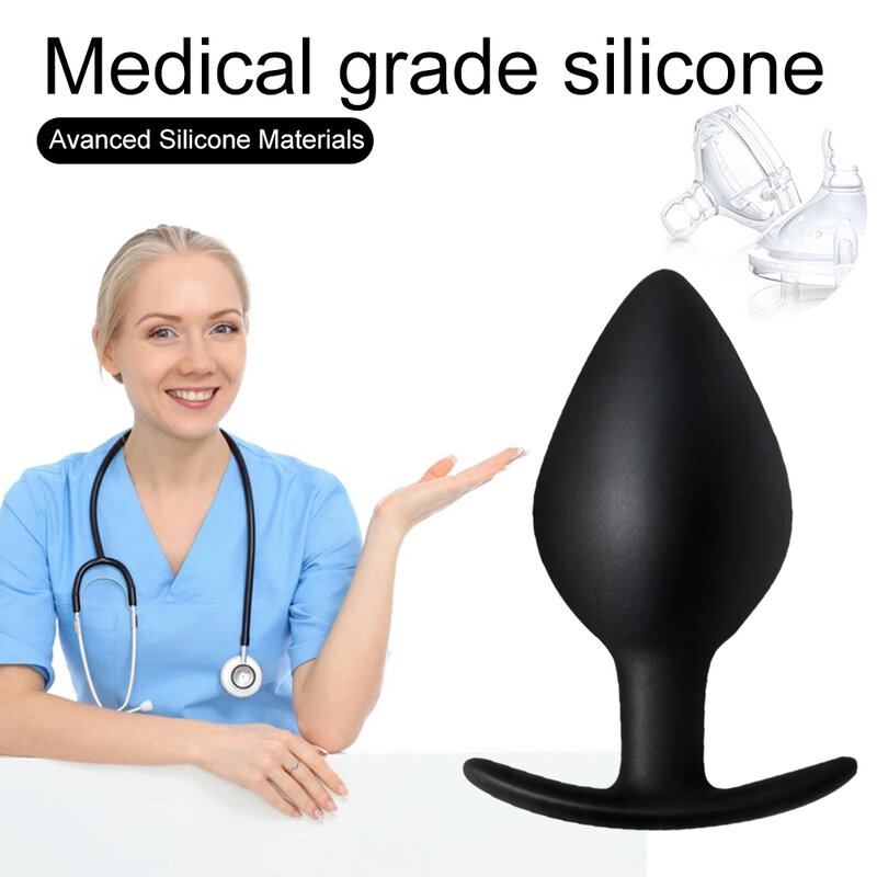 Tapón Anal de silicona para hombre y mujer, entrenador médico para parejas, tapón Anal de silicona, juguete sexual Unisex, 3 tamaños diferentes