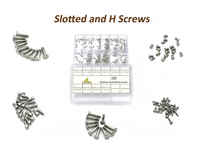 Slotted screws and H screws - Stainless Steel Assorted Screws for Hublot Watch and  Watch Repairs 12 Sizes Watch Repair Tool Kit