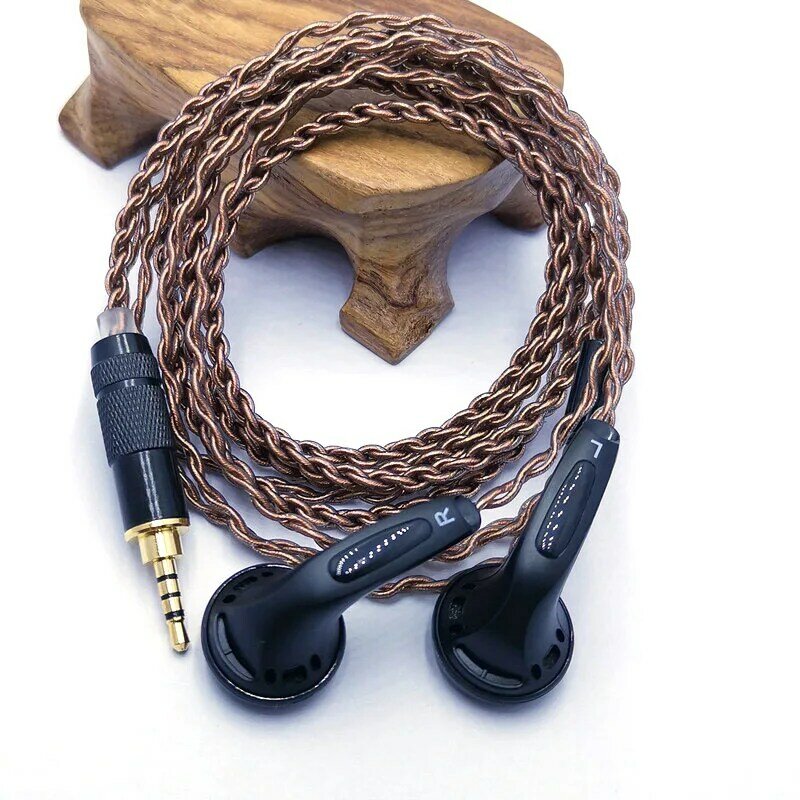 Ry4s fone de ouvido intra-auricular original, fone de ouvido 15mm com som de alta fidelidade (estilo mx500), cabo dobra de alta fidelidade de 3.5mm