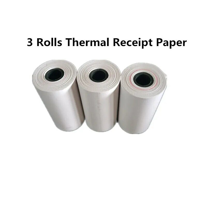 Papel de recibo térmico Universal para impresora Mini, Papel térmico de 58mm, sin tinta, inalámbrico, Bluetooth, 57x30mm, 24 rollos