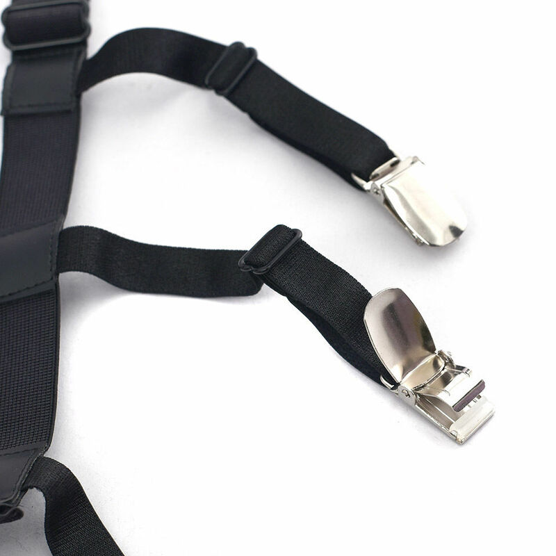 2 Pcs/Memasangkan Mens Kemeja Masa Inap Garter Elastis Nilon Adjustable Kemeja Pemegang Lipatan Tahan Belt Behel Gaya Suspender