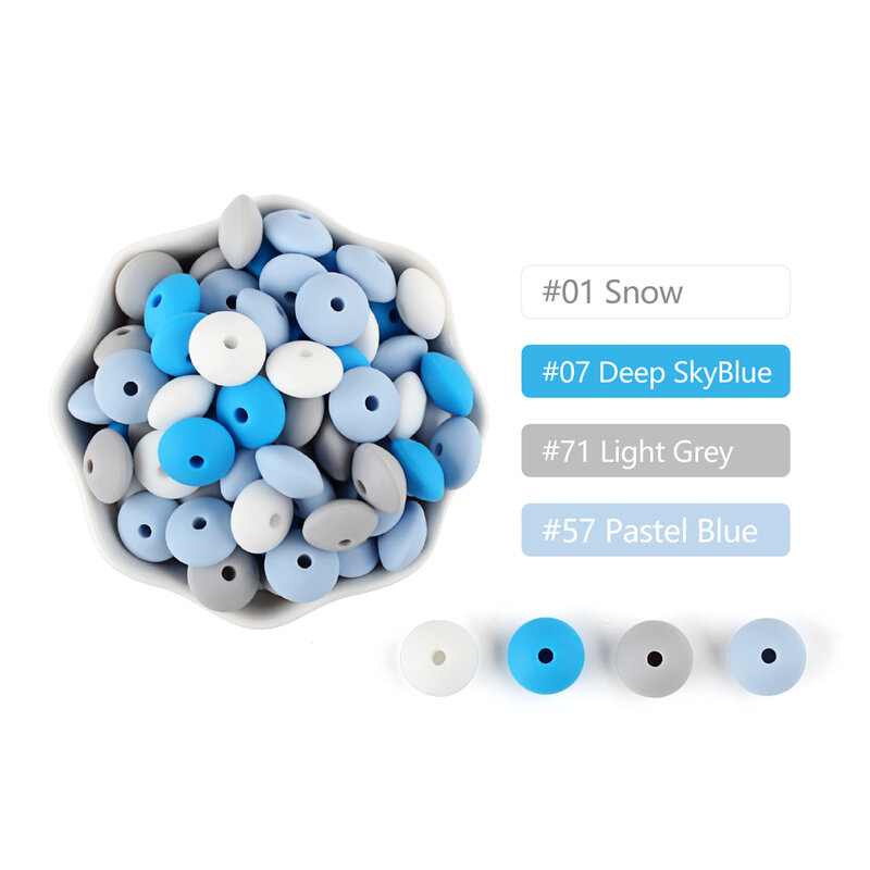 20 Buah Manik-manik Silikon Bayi 12MM Manik-manik Miju DIY Klip Dot Rantai Liontin BPA Gratis Ramah Lingkungan Bayi Teether Mainan Aksesori