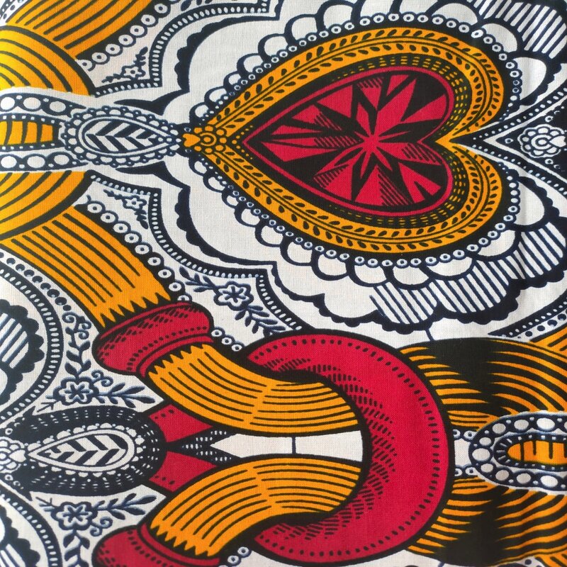 Wax 100% coton de haute qualité, tissu africain Ankara à imprimés pour la confection de robes, véritable wax du Ghana, 6 mètres
