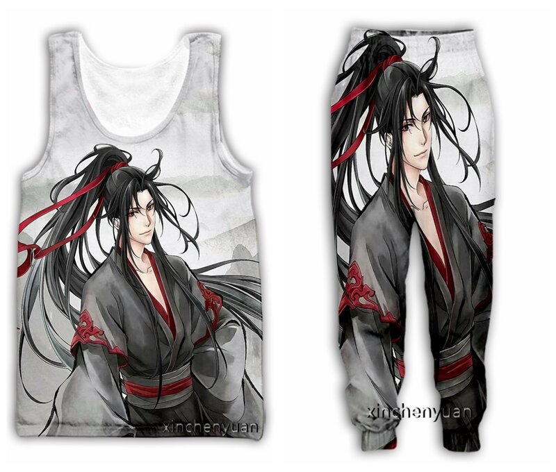 xinchenyuan New Men/Women 3D Printed Mo Dao Zu Shi Casual Clothing Fashion Streetwear Men Loose Sporting Vest and Pants K03