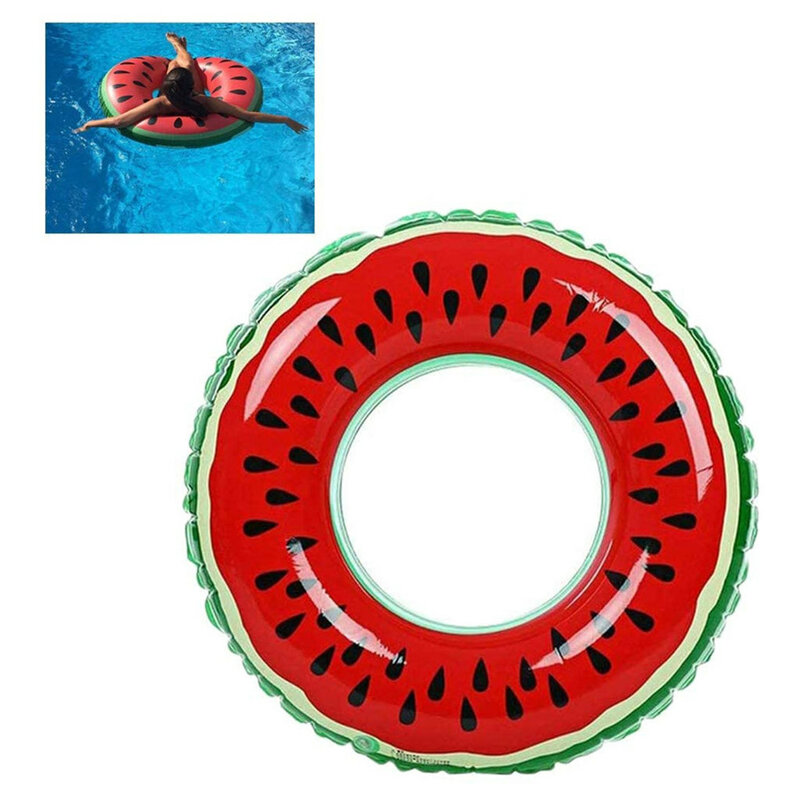 Cincin Berenang Lingkaran Pelampung Kolam Tiup Semangka untuk Anak-anak Dewasa Mainan Kolam Renang Mengambang Raksasa Kasur Udara Pesta Pantai