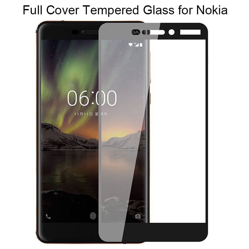 Nokia 7 plus用スクリーンプロテクター,9h強化ガラス,nokia 2 2.1 3 3.1,nokia 5 5.1 6 6.1 2018