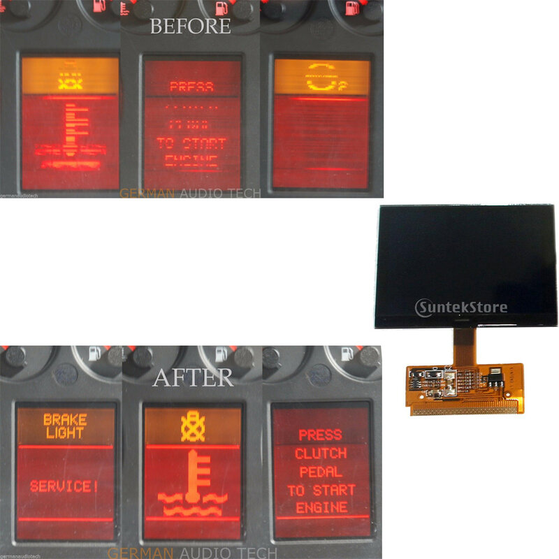 Pantalla LCD para placa madre de coche, reparación de píxeles para Audi A3, A4, S4, A6, S6, B5, C5, vw Sharan, velocímetro de grupo de instrumentos
