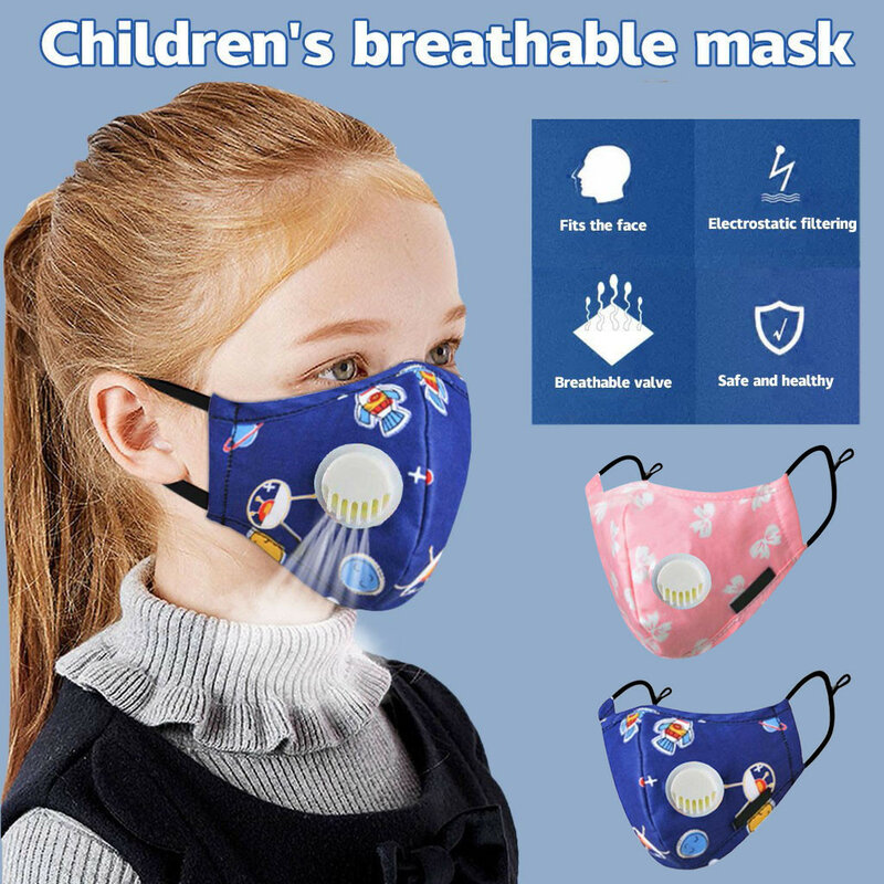 4 шт. дети анти загрязнения PM2.5 Рот Лицо дыхательные клапаны активированный уголь фильтр Pad дети Анти-пыль платок