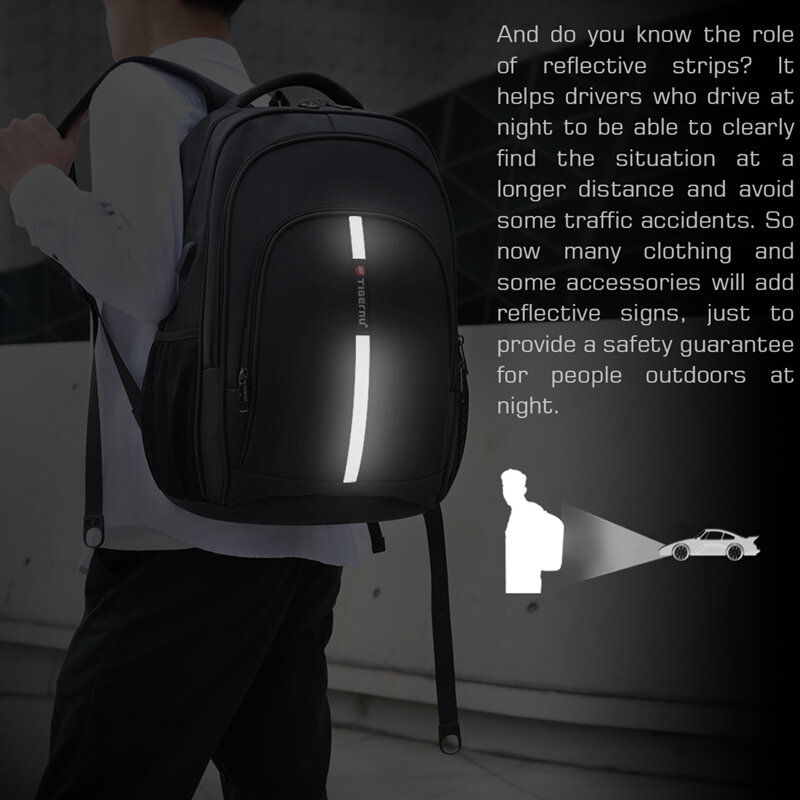 Tigernu Пожизненная гарантия, мужской рюкзак для ноутбука 14-15,6 дюймов, рюкзак с защитой от кражи, сумка для мужчин, школьный портфель для колледжа, мужские дорожные сумки