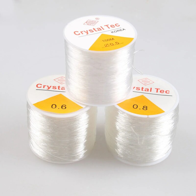 Crystal String Rubber Elastic Thread 0.5 0.6 0.7 0.8 1.0mm Jewelry Findings Beading Line For Diy Bracelets Jewelry Making