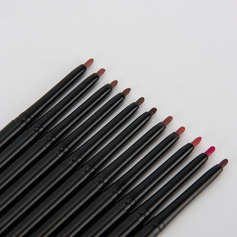 12 Color Black Waterproof Long-lasting Lip Liner Private Brand Bulk Makeup