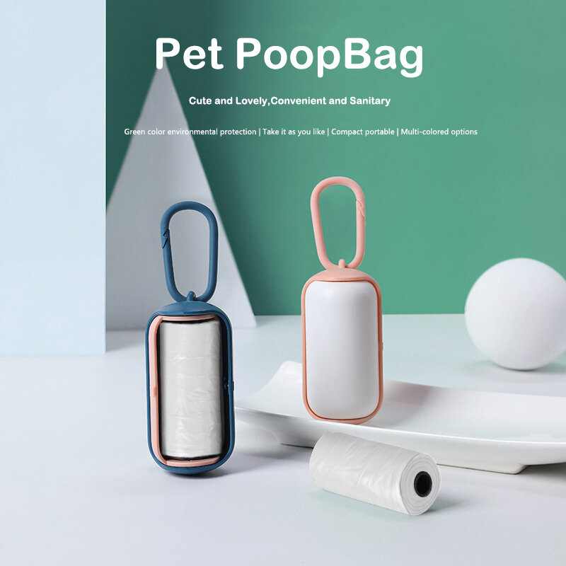 Dispensador portátil de bolsas de basura para perros, soporte para bolsas de excrementos, Mini dispensador de bolsas para excrementos, novedad de 2020