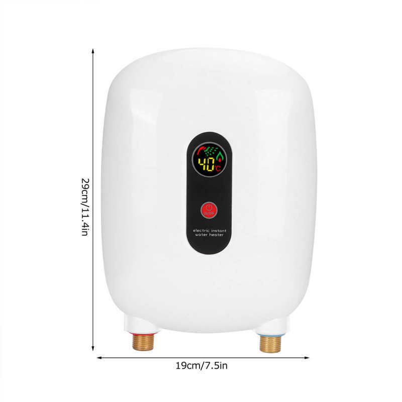 3500W Water Heater Tankless Water Heater Home Bathroom Kitchen 3 Second Fast Heating Shower Water Heated