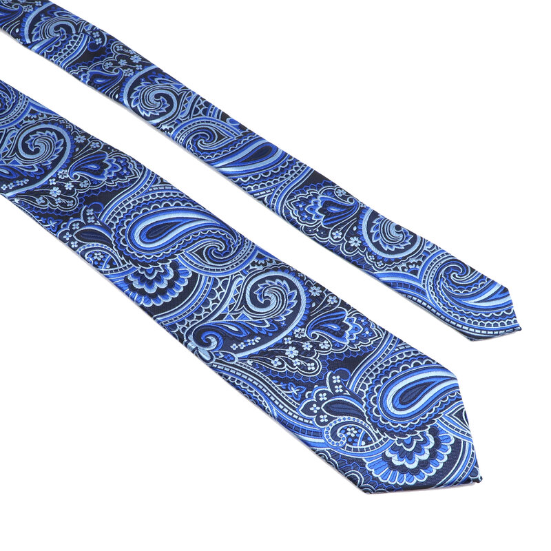 New Design Men's Tie Red Blue Floral Flower 8cm Necktie Pocket Square Sets Accessories Daily Wear Cravat Wedding Gift For Man