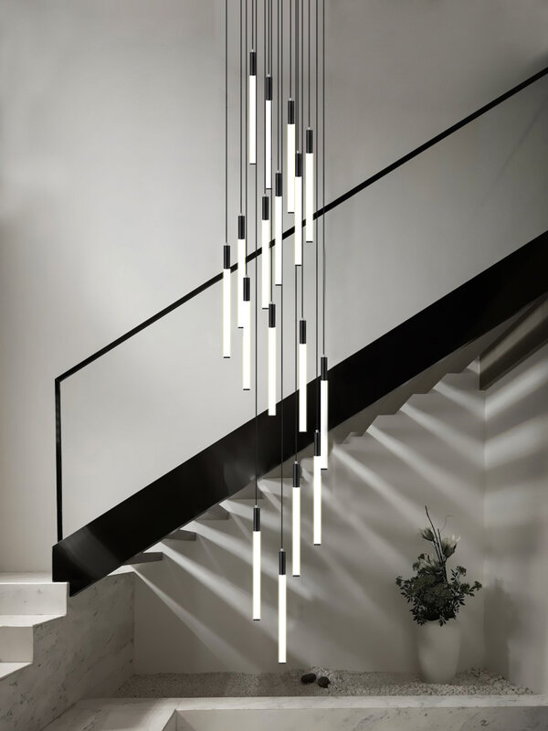 Plafonnier led en spirale au design moderne, disponible en noir et en or, luminaire décoratif d'intérieur, idéal pour un salon, une villa ou des escaliers