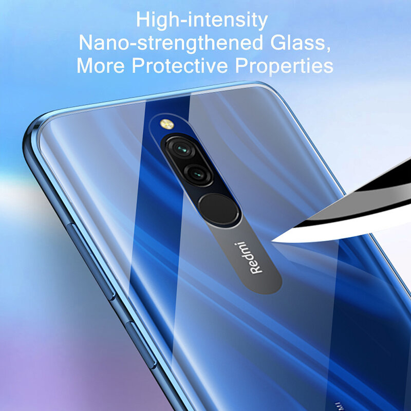 Natrberg 360 Volle Fall für Xiaomi Redmi 8 Fall Magnetische Metall Dual Gehärtetem Glas Zurück Hard Cover Auf Für Redmi 8A 8 EINE Pro Fall