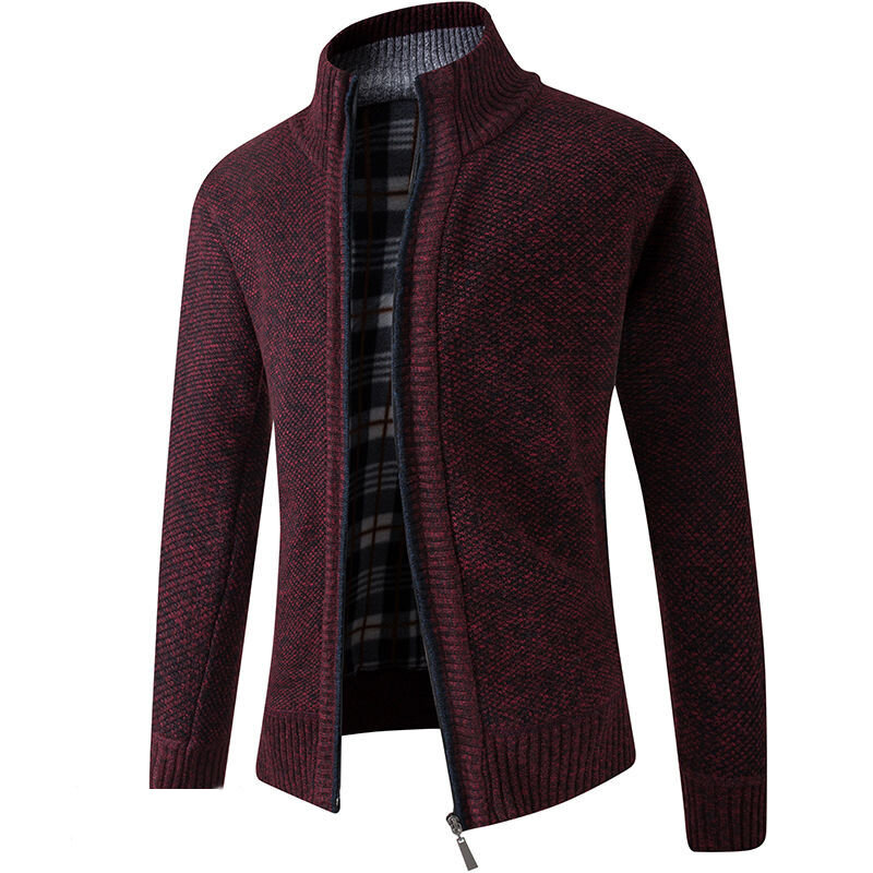 Liseaven-メンズ厚手のジッパーカーディガンセーター、暖かい冬のジャケット、カジュアルコート、ナイトウェア服