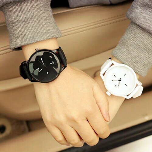 Zegarek dla pary damski męski pasek z miękkiego silikonu zegar Jelly Quartz Lover's prezent sportowy zegarek na rękę Unisex dla miłośników mody watc