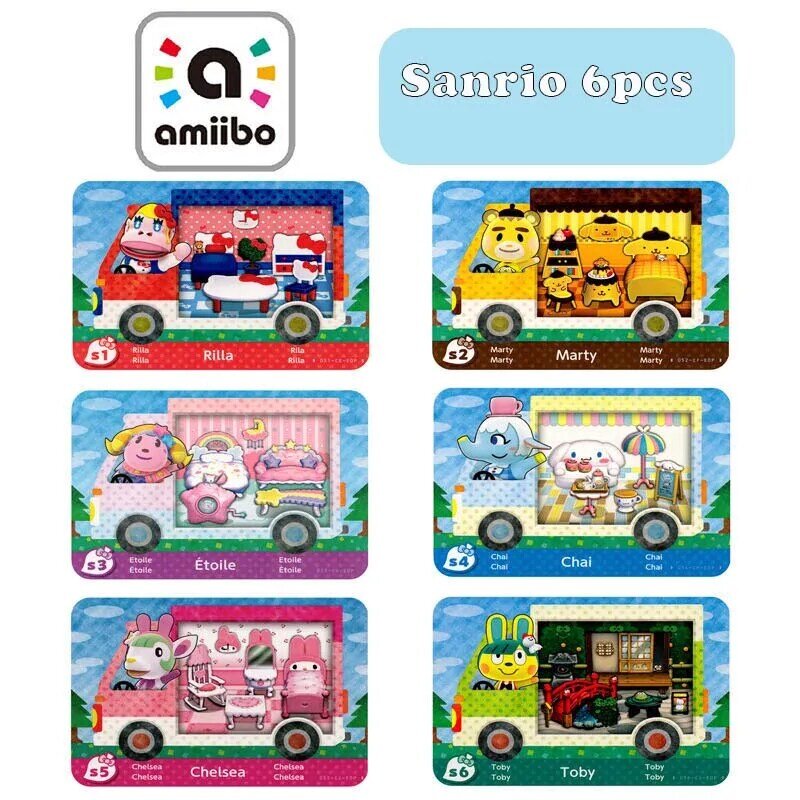 Carta di passaggio degli animali Sanrio S1-S6 collezione animale Amiibo lavoro di carta per NS Switch gioco nuovo benvenuto Amiibo carta auto NFC Card