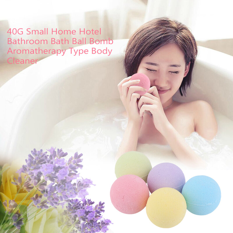 40G Handmade Bath Ball Body Scrub Bath Bomb Home Hotel Bathroom Aromatherapy Type Body Cleaner Colorful bombs Drop Shipping