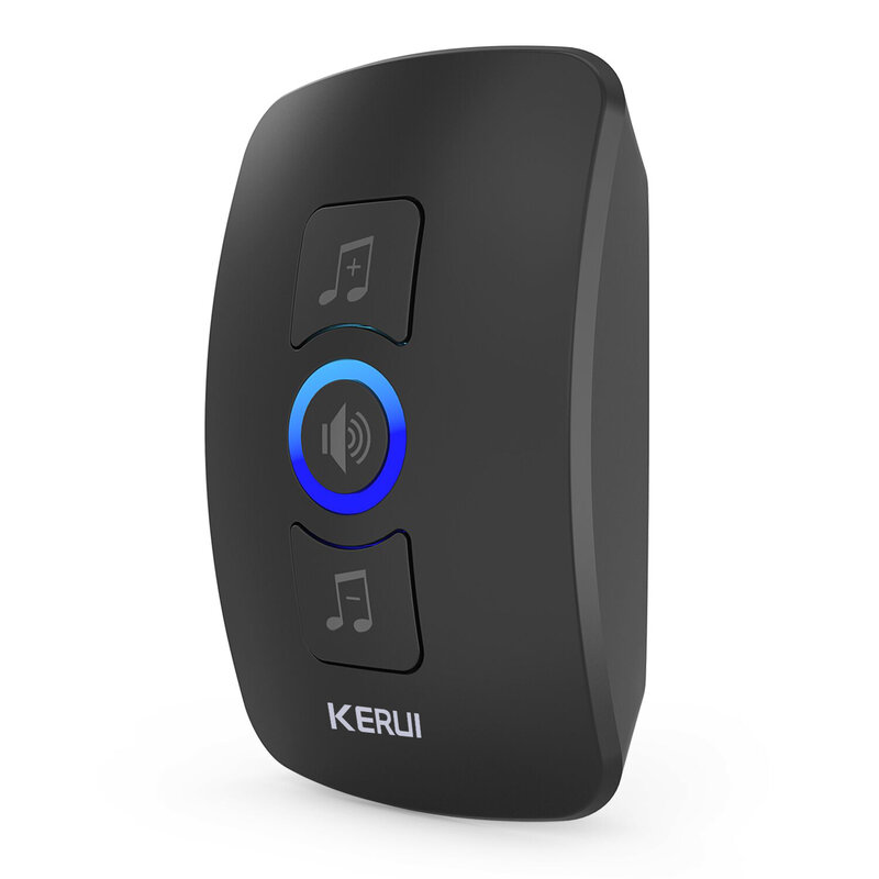 KERUI32-timbre inalámbrico inteligente para puerta de bienvenida, alarma de seguridad con botón táctil, canciones, resistente al agua