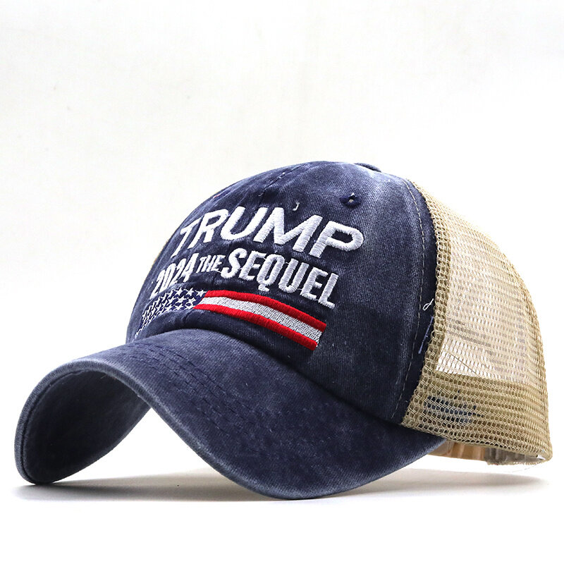 Casquette en maille brodée pour femmes, chapeau de la fédération de russie, Donald, Donald, Trump, 2024