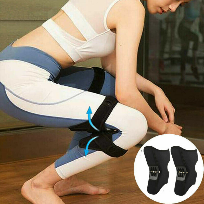 Joint Support Knee Pad Knee Patella Strap Breathable Non-Slip Power Lift Spring Force Knee Booster Tendon Brace Band Knee Sleeve