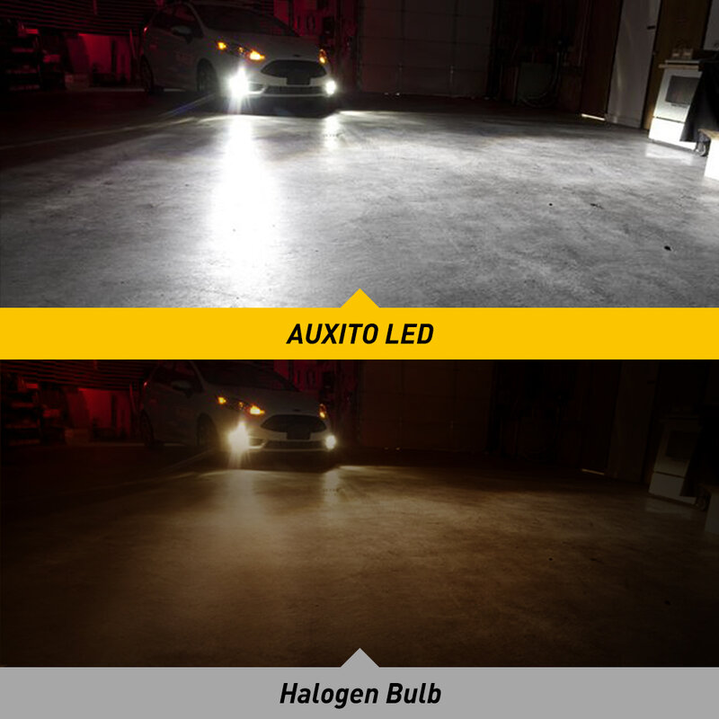 AUXITO-LED Lâmpada de névoa para BMW, Canbus para VW, Benz, Audi A3, 8P, A4, B8, B6, A6, C6, C7, E60, E90, H16JP, 9005, HB3, 9006, HB4, 2x, 2000lm
