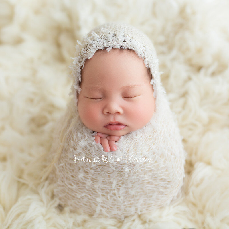 Adereços do envoltório da fotografia do recém-nascido, envoltório do laço do estiramento para adereços da fotografia do bebê