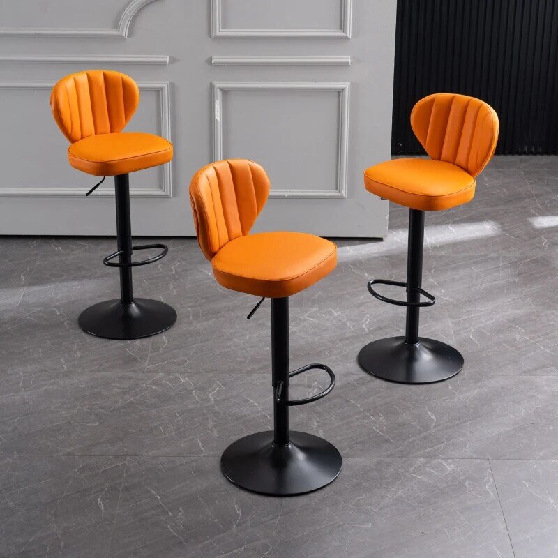 북유럽 상하 회전 바 의자, 모던하고 심플한 고급 홈 바 의자, 철제 하이 체어, 바 커피숍, 함부르크숍
