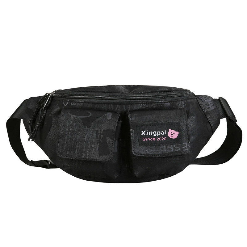 Трендовая нагрудная сумка, сумка через плечо в уличном стиле, сумка-мессенджер унисекс с надписью, многофункциональная короткая дорожная сумка с защитой от кражи