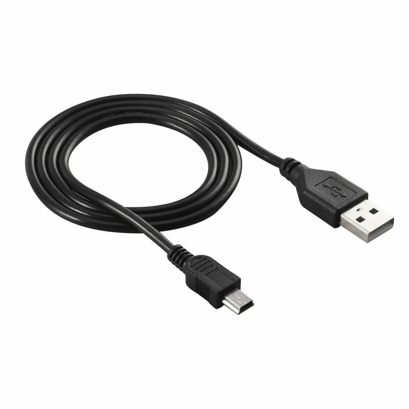 Kabel pengisi daya kecepatan tinggi 80cm USB 2.0 pria A Ke Mini B 5-pin untuk kamera Digital kabel pengisi daya Data USB dapat ditukar hitam