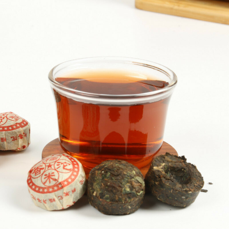 Yunnan Pu'er Tee Gekocht Tee Mini Komprimierte Mini Puer Tee Sieben Farbe Tuo Tee Duft von Klebreis Gekocht Tuo 500G