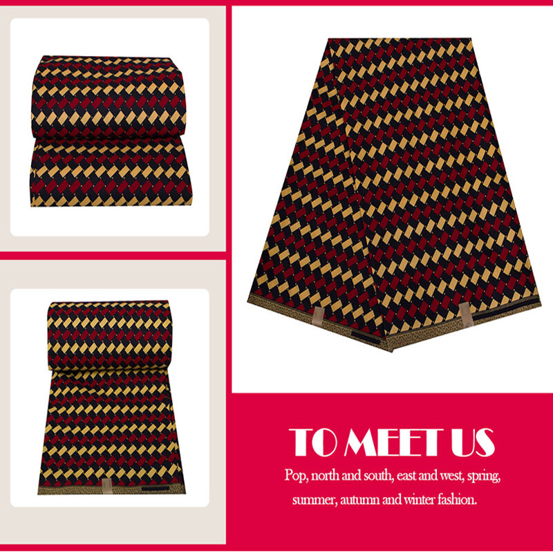 Pagne africain à rayures 100% Polyester de haute qualité, imprimé Ankara, véritable cire garantie 6 Yards pour robe occasions spéciales