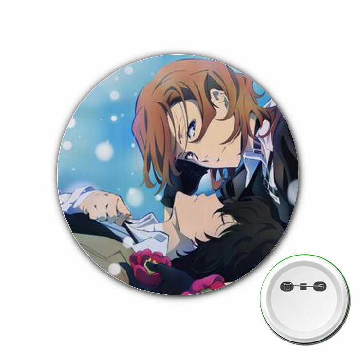 3 Stuks Anime Bungou Zwerfhonden Cosplay Badge Cartoon Spelden Broche Voor Kleding Accessoires Rugzakken Tassen Knoop Badges