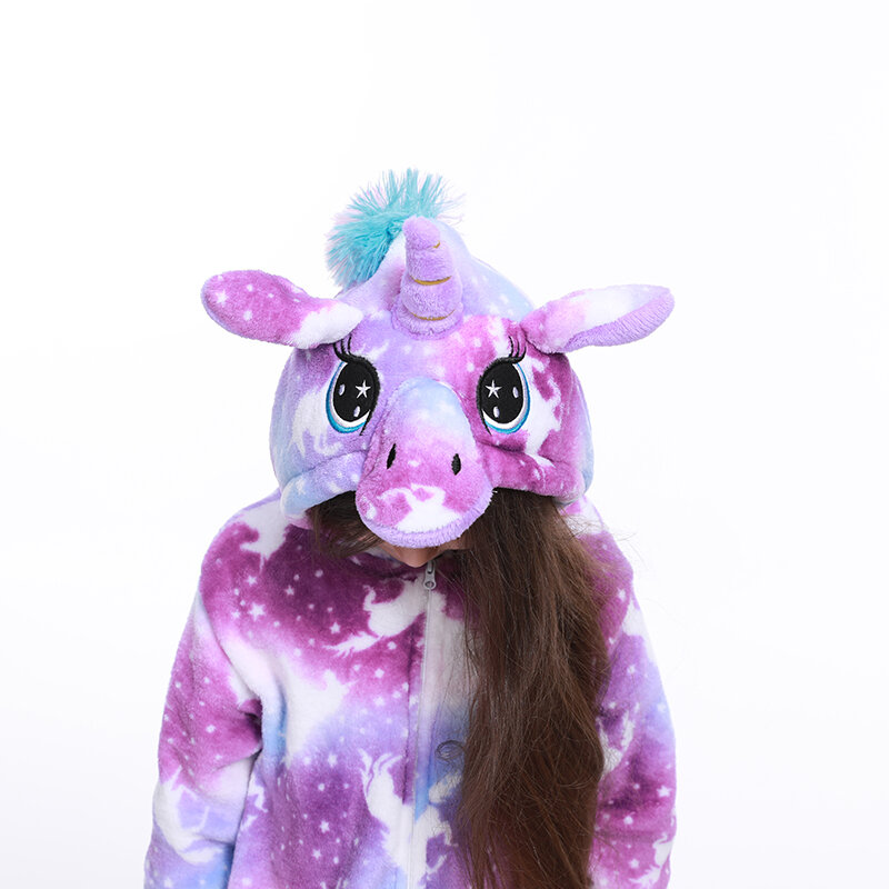 Kigurumi Stitch, pijamas para niños, pijamas de unicornio para niños, viñetas de animales, manta, disfraz de bebé, mono de Licorne para niño y niña de invierno