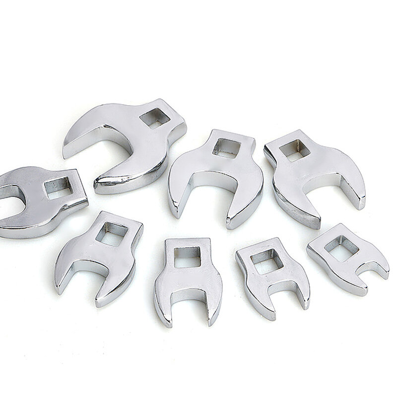8Pcs 3/8 Inch Drive Crowfoot Wrench Set 10-22mm Metric Chrome Plated Crow Foot Metric Or Imperial Keys Set Multitool