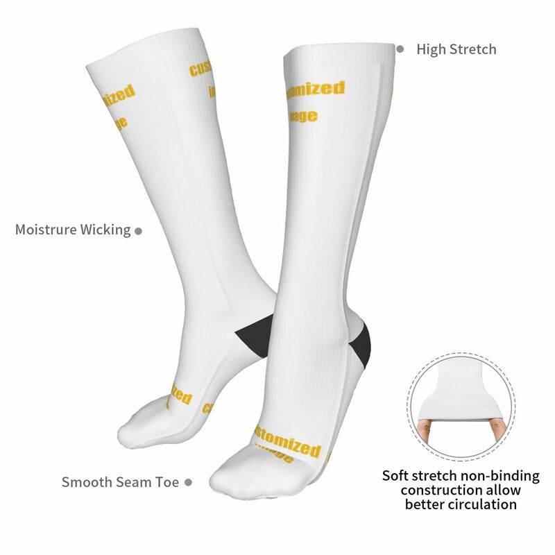 NOISYDESIGNS-calcetines gruesos y cálidos para mujer, medias personalizadas, informales, con estampado personalizado, para invierno, 2020