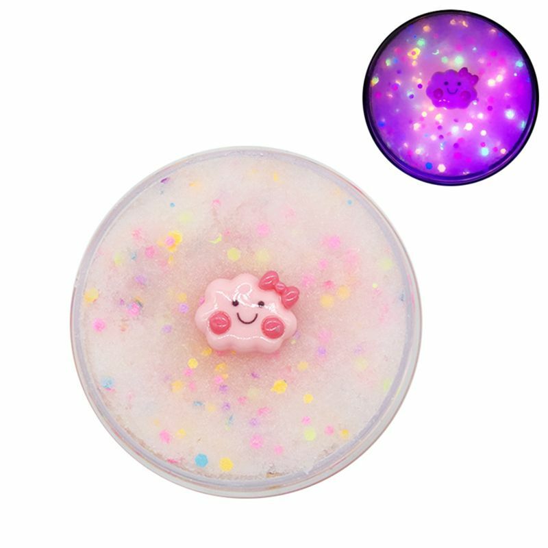 Glow In Dark Star Fluffy Foam Slime Clay Ball Supplies Charms Slime Cloud Craft