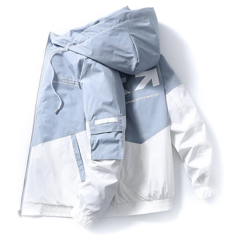 Куртка мужская демисезонная ветрозащитная с принтом, 2023