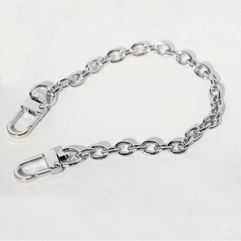 Модное украшение, цепочки 8 мм, короткие, 25 см, 30 см, серебряные цепочки для надевания шармов, короткая Серебряная цепочка для сумок для поделок
