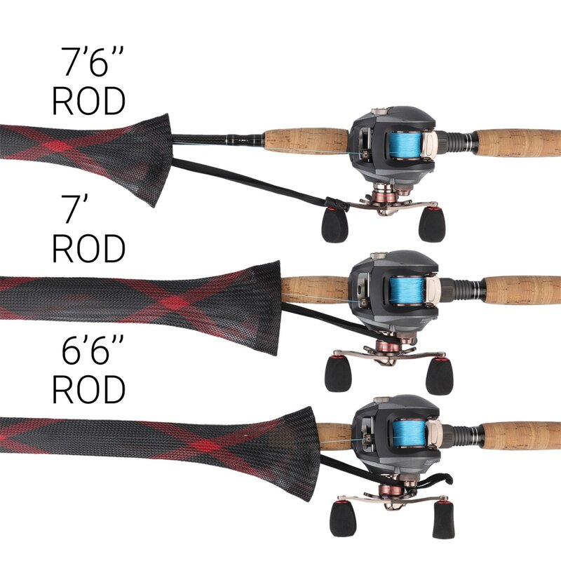 Runcl capa para vara de pesca e carretel, acessórios para proteção de vara de pesca, fiação, lançar meias e linha