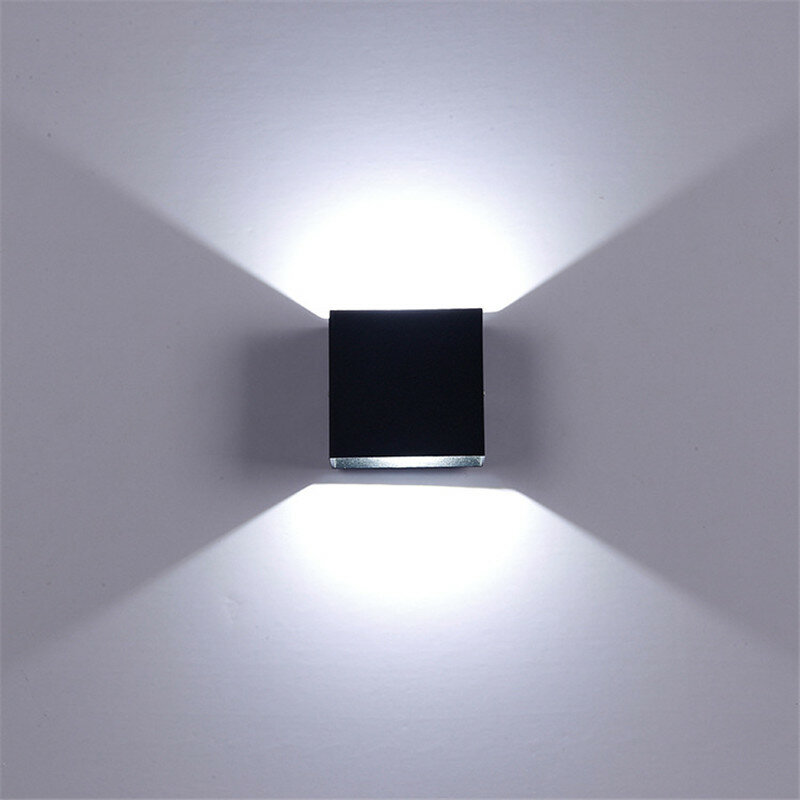 Lâmpadas de parede LED de alumínio interior, arabela decorativa, branco quente, branco natural, branco frio, 6W, AC85-265V
