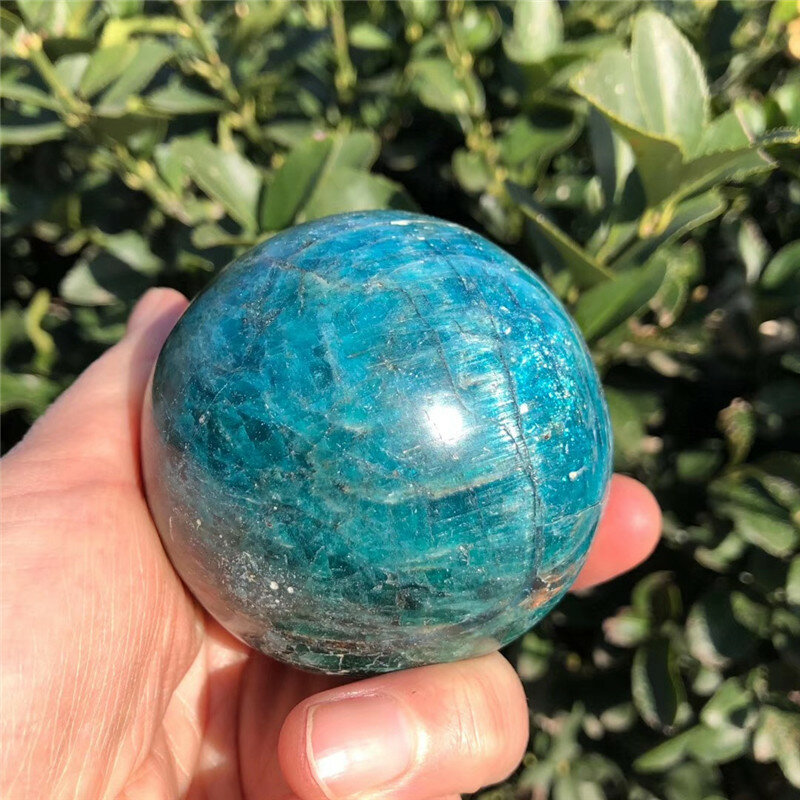 Piedra de apatitei rara Natural, bola de cristal de cuarzo, hogar, 6cm
