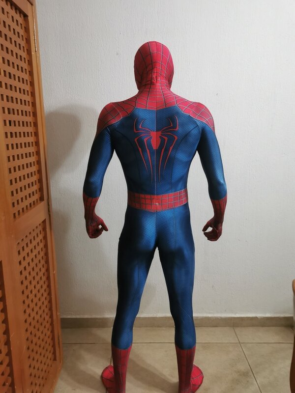 Потрясающий костюм спайдермена, костюм для косплея на Хэллоуин TASM2 Zentai Spiderman, костюм с объемным принтом