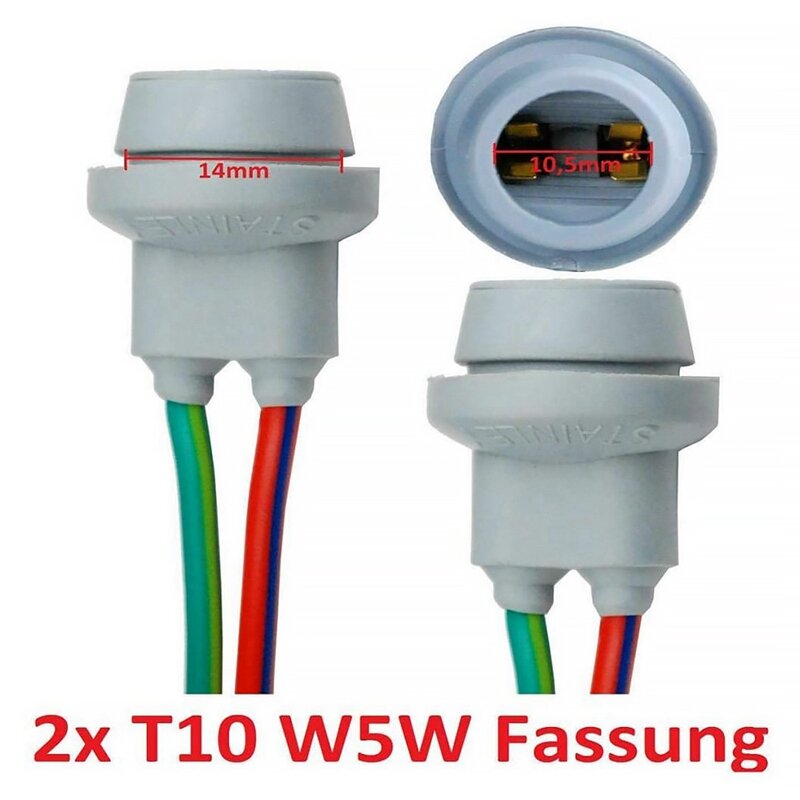 2PCS W5W T10 cablaggio spina segnale di parcheggio T10 W5W larghezza indicatore portalampada luce strumento auto