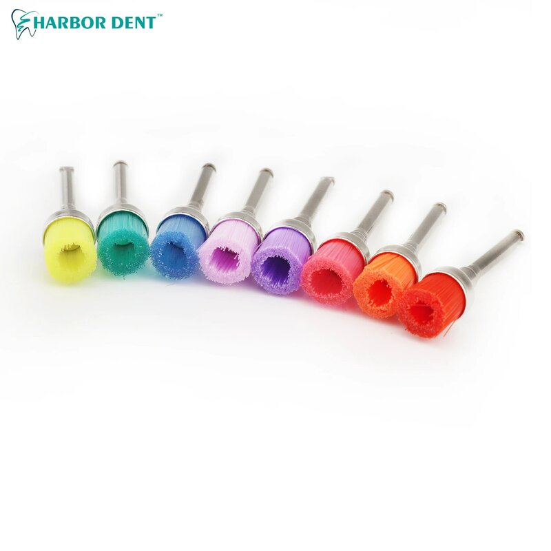 Brosses de polissage dentaire en Nylon en forme de bol, 100 pièces, 50 pièces, brosse de protection dentaire pour pièce à main contre-Angle