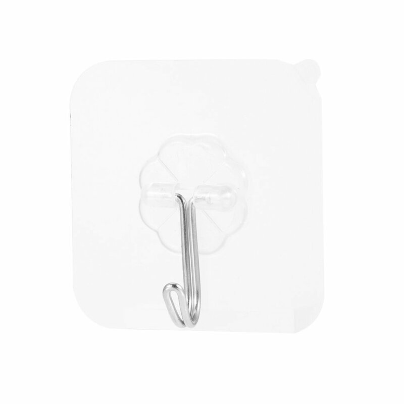 1 pçs do agregado familiar transparente forte auto-adesivo porta gancho de parede sucção prateleira resistente copo de sucção cozinha banheiro gancho